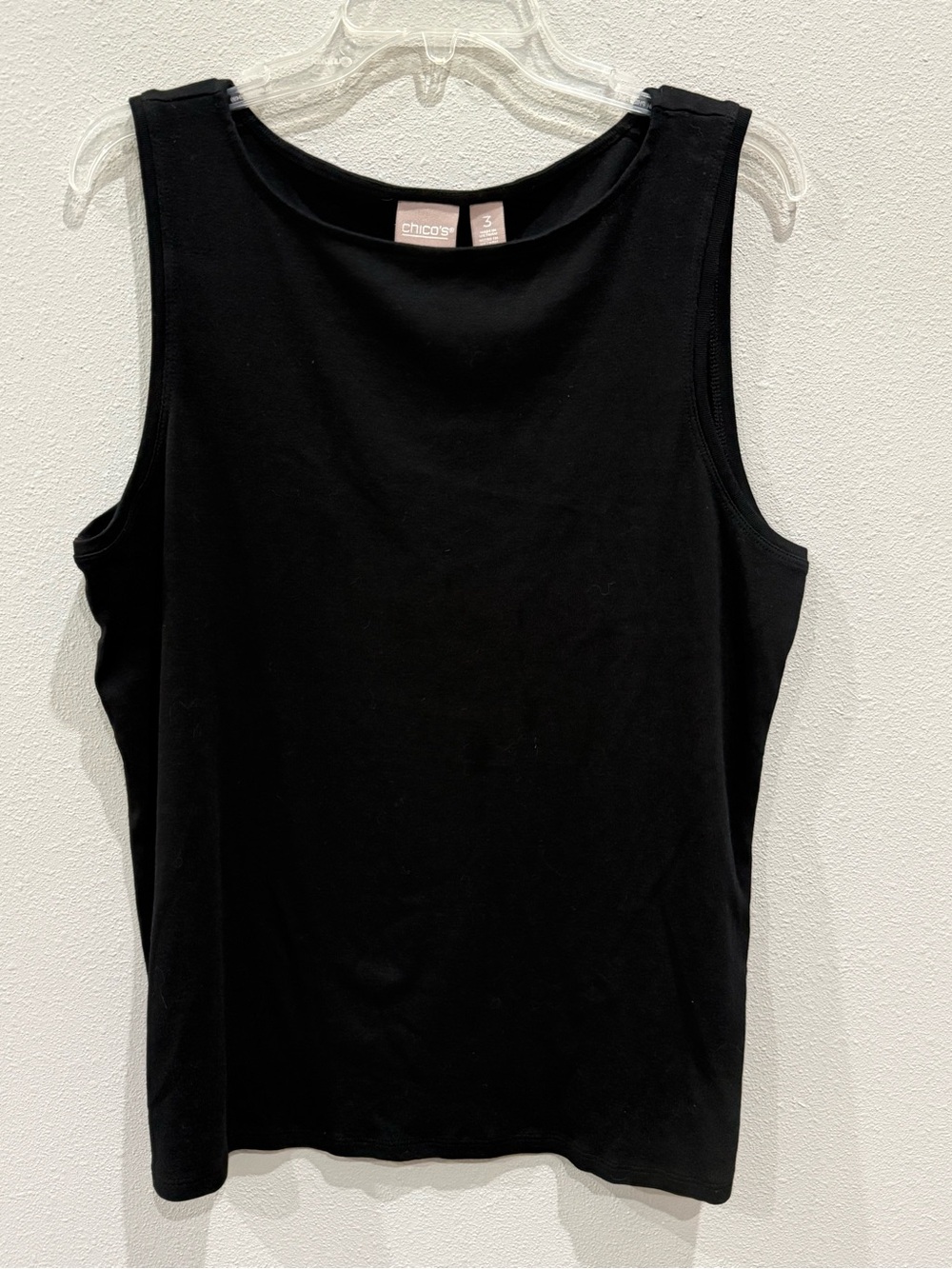 Chico's Women's Black Sleeveless Tank Top - Size 3